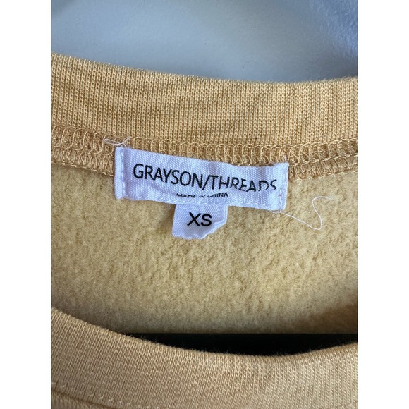 Grayson Threads Good Vibes Soft Cozy Yellow Sweatshirt Sz. XS - Picture 2 of 7